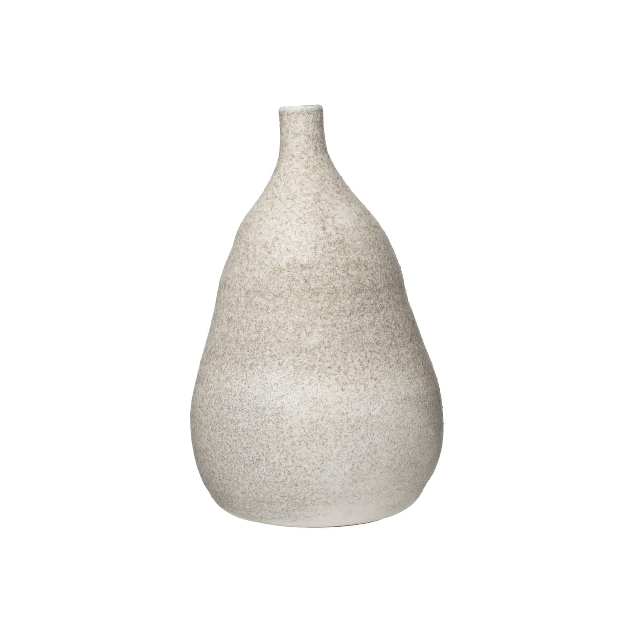 12&#x22; Medium Textured Terracotta Vase with Distressed Finish